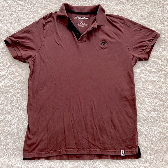Aeropostale Collared Polo Red Shirt Size Large Preppy Country Club - Picture 6 of 10